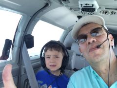 Andres and a happy pilot