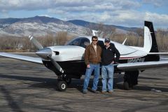 Dad and I ready to depart Boulder, CO