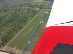 Llano Airport.  Time for BBQ