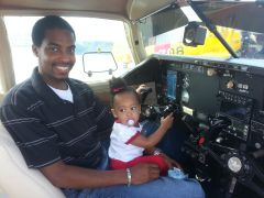 Daddy Daughter Photo Op during the Southern Avionics Acquisition by Continental Motors.