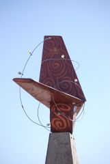 Mooney tail art sculpture