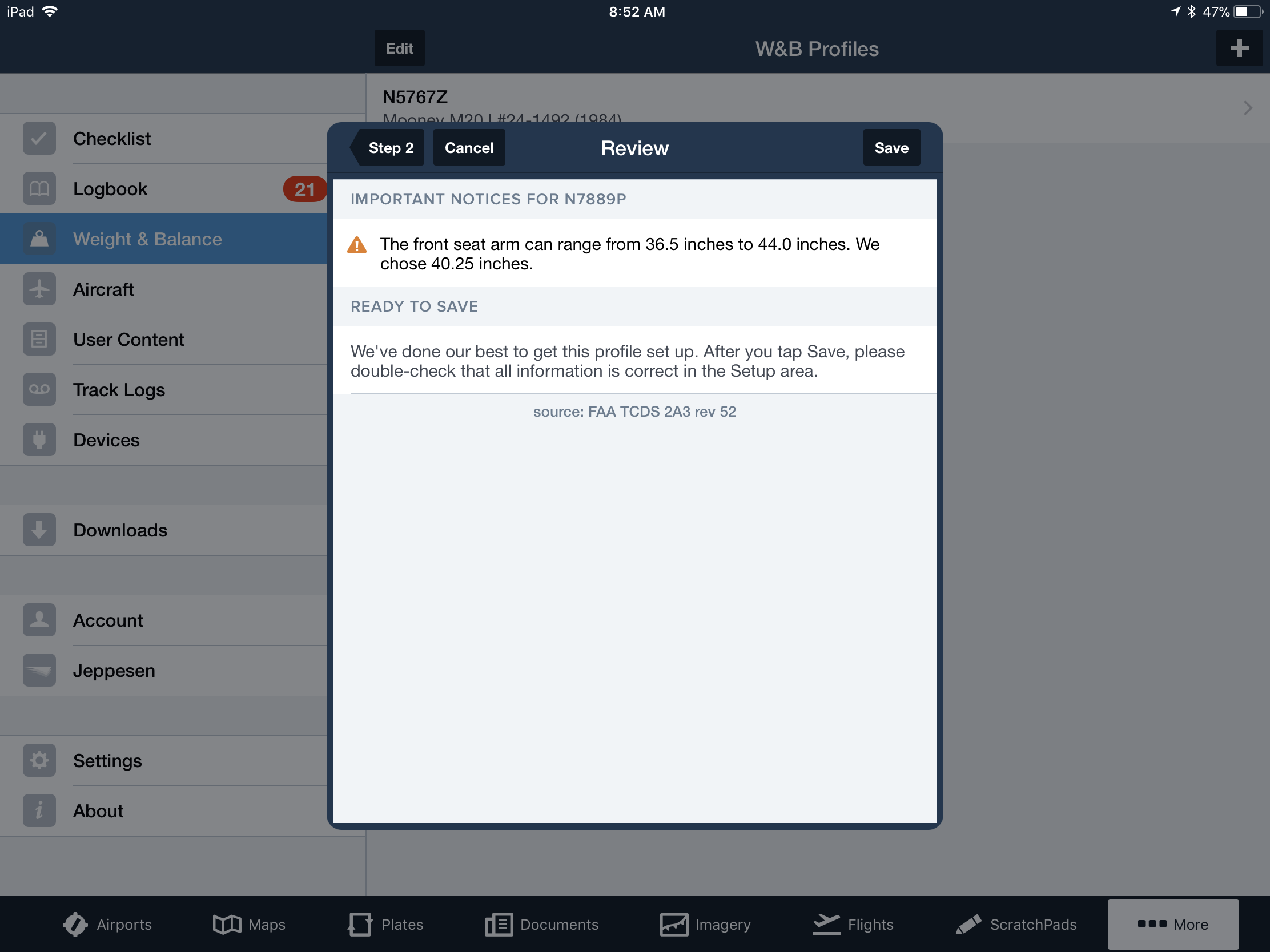 ForeFlight Weight and Balance - Vintage Mooneys (pre-J models ...