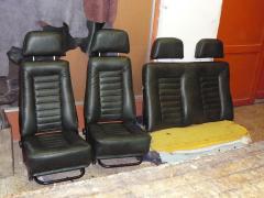 upholstered seats in Italian leather