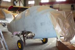 fuselage primed : note the black sprayed paint for improved surface visualisation