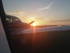 View from my tent at sunrise in OSH North 40