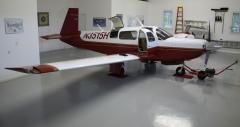 N3515H in the hangar at Falmouth Airpark