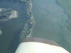 Flying over lakes - Clarks, NE