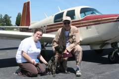 Bill and Cindy outside of Richmond after Pilots and Paws Flight