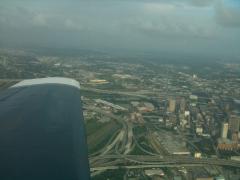 Flying the I10 corridor in Houston