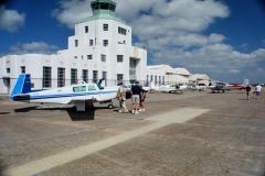 The 1940 Terminal with Carl Sharon's new plane