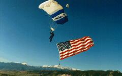 Flag jump over Pikes Peak (not me)...