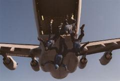 Jumping out of a C-17...thats me on the back...