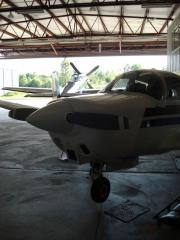 Sharing a hangar with a piece of history. Mooney N2652W cowling rework finished.