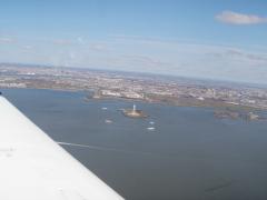 Statue of Liberty and Ellis Island in NY Harbor