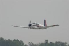 1963 Mooney M20C N6886U in flight over Delaware, OH