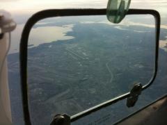 Looking down at CYUL airport in Dorval Quebec (Montreal) at 8,500