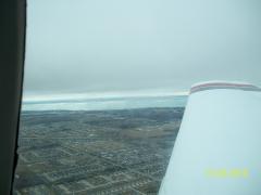 Looking east over the St. Clair River to clearer skies