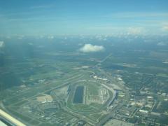 Passing by Daytona Beach Airport and racetrack