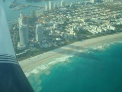 Over South Beach at 800 feet, down to 500 speaking with Miami Approach