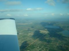 Somewhere over northern Florida on my first long trip in the Mooney