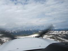 Another shot of crossing the ridge to Aspen