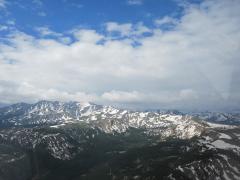 Off the wing crossing the ridge to Aspen