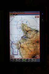 Fujitsu 1620 Tablet with FlightPrep (sectional chart mode)