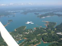 Flight over Lake Lanier, Ga.