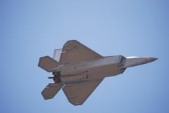 F22 Raptor flying over Boeing Field