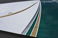 Wing stripes with air brushing on Gold and Silver stripes