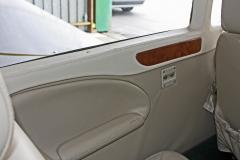 New Interior (3)  Carbon Fiber insets in aircraft honeycomb sidepanels - leather covered window frames - Leather not yet shrunk to tightness at time of photo