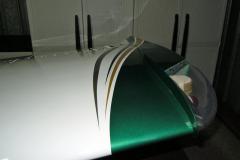 Wingtip 1 with original recognition lights/strobes/nav lights. Prior to airbrushing of stripes