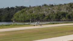 Landing on (or near) the numbers at Everglades Airpark at Everglades City, Florida.  Beautiful area.