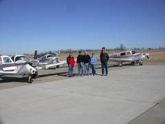 A mini-Mooney-gathering for lunch at K81, Paola, KS.  Excellent BBQ on the field.