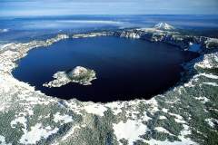 Over Crater Lake in Oregon