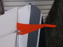 Steve65E-NC "Tail Bra" Sunbrella Fabric, See later photo for battens and velcro attach