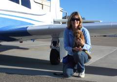 Maggie and Mooney at Oceano after first flight