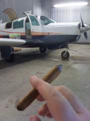 Love a good cigar after a...flight.
