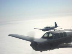 Morton Boyd and Larry Brennan on the wing over SoCal