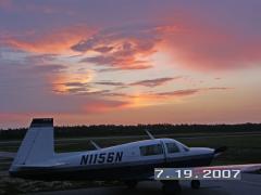 Hangar sunset Tallahassee.